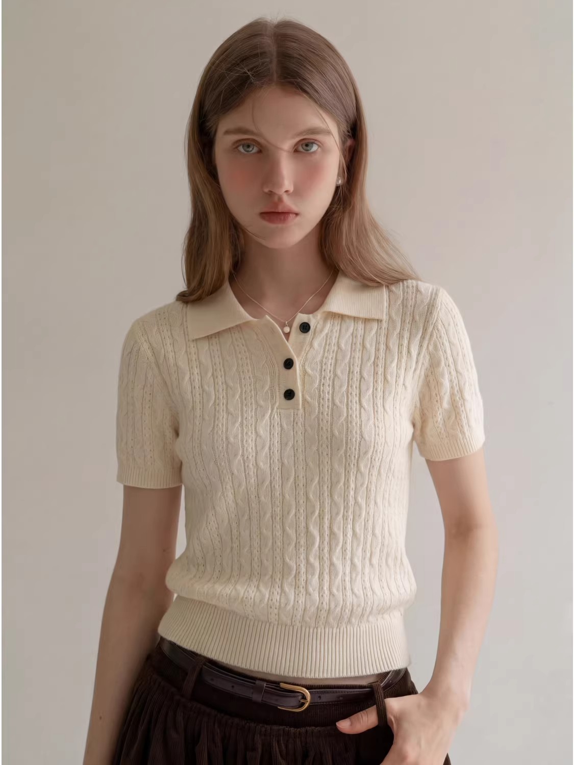 Fashion Casual Style Twist Cab - Matcha 评论和价格