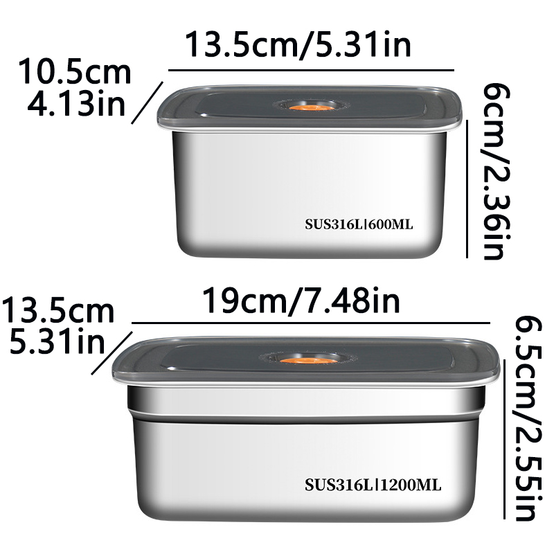 Food Grade 316 Stainless Steel - Bento Box 评论和价格