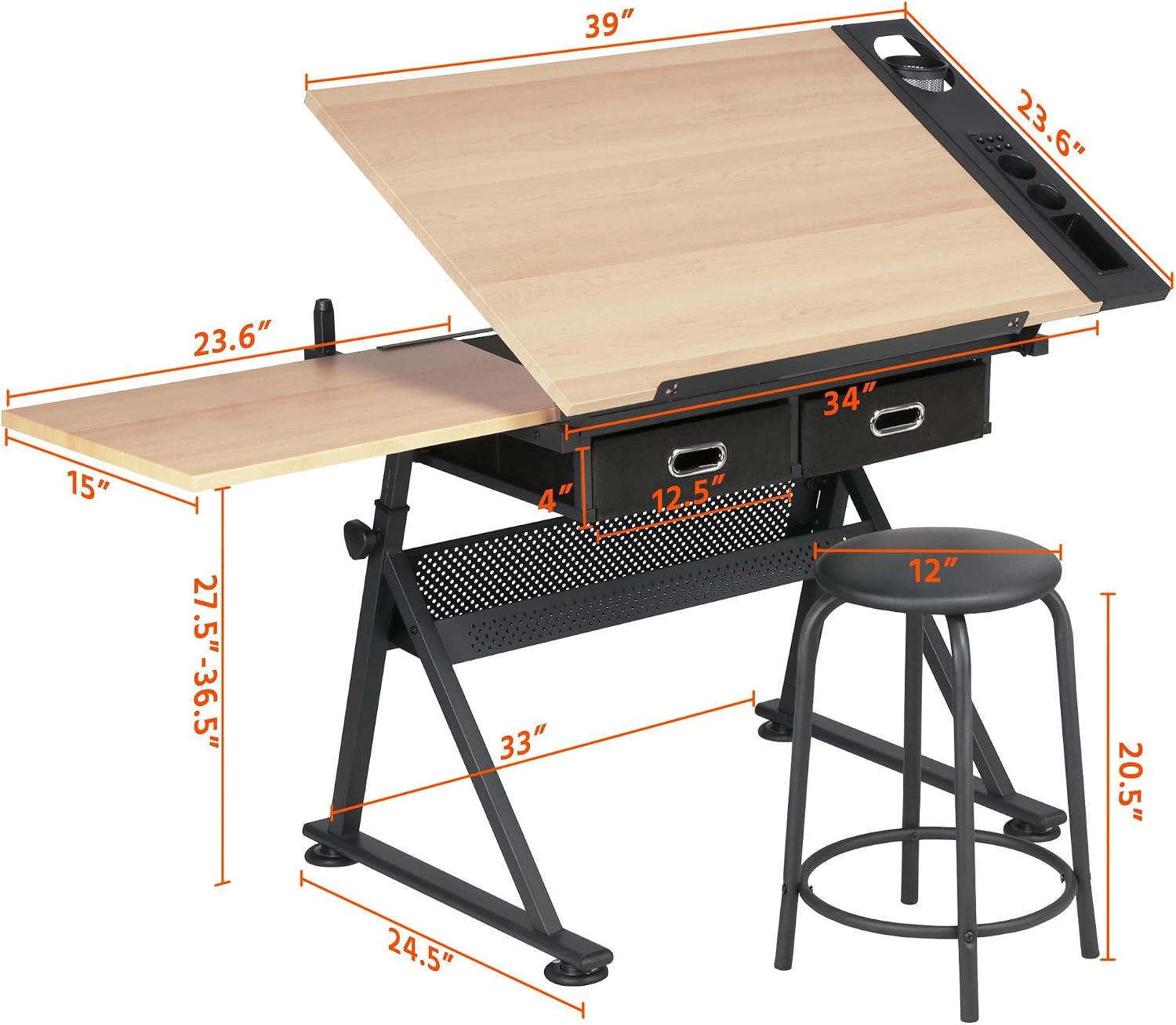 Adjustable Drafting Table Art  - Matcha 评论和价格
