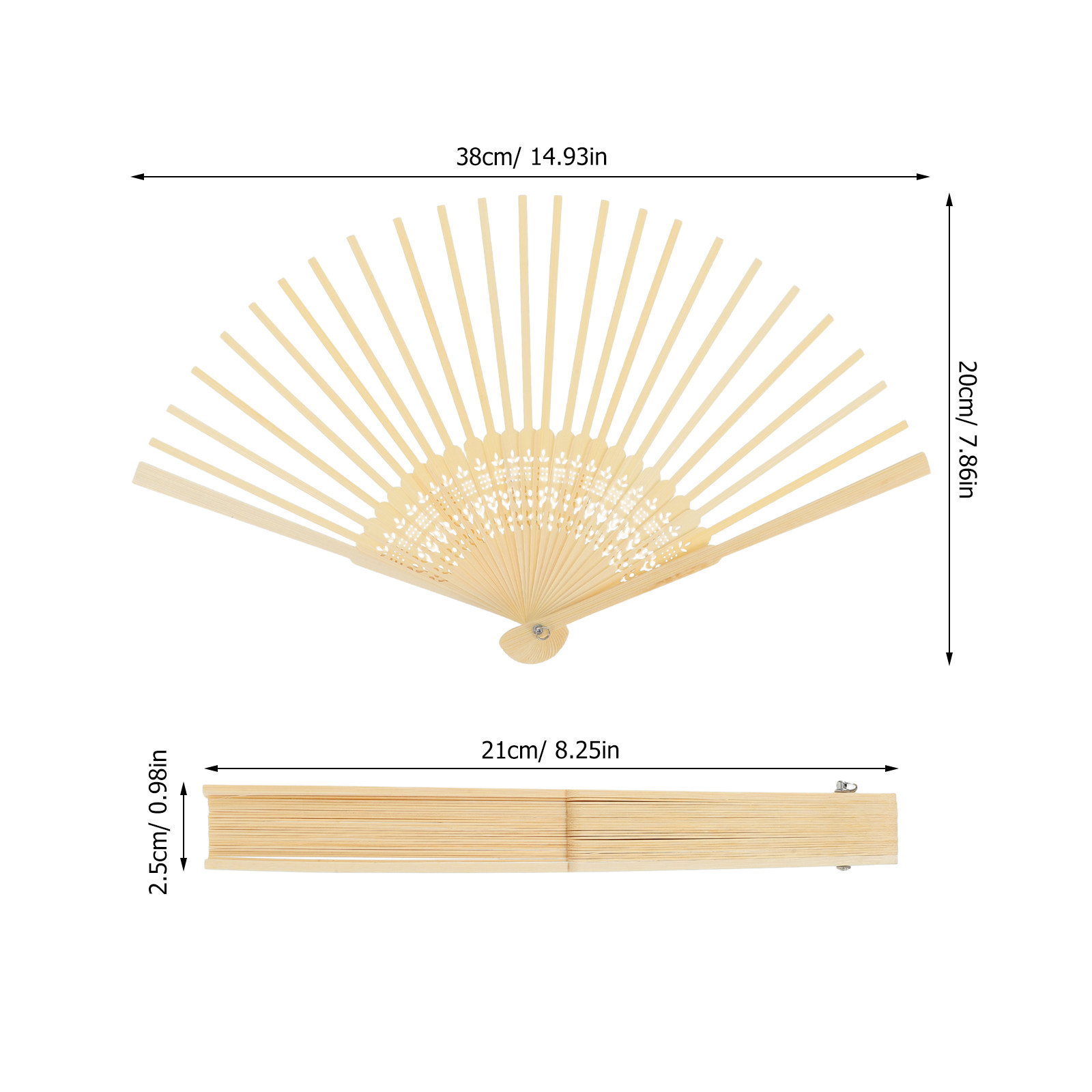 3Pcs Bamboo Folding Fan Frame  - Japanese Fan 评论和价格