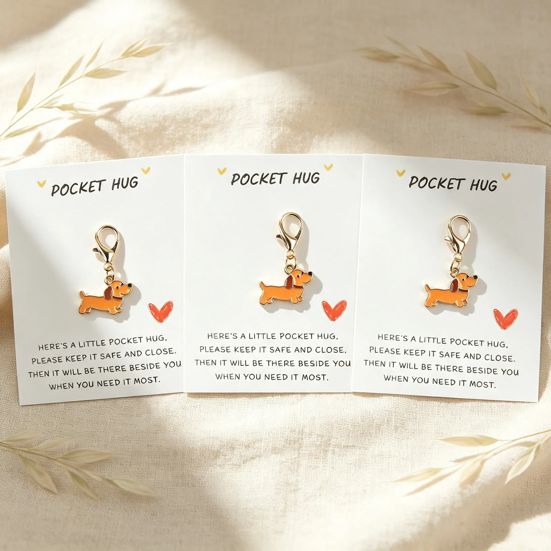 5 Pcs Cute Dachshund Keychain, - Matcha 评论和价格