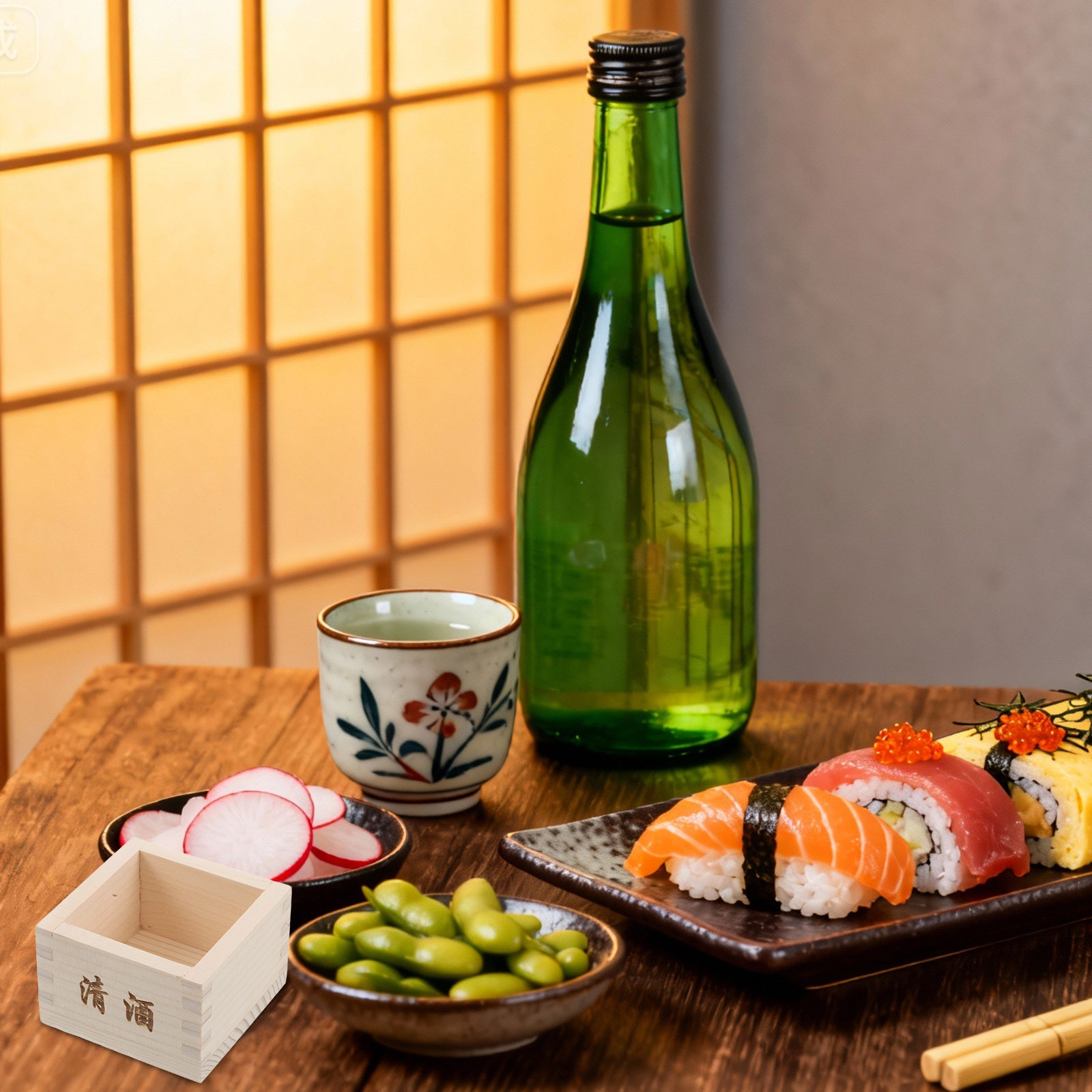 2Pcs Wooden Sake Masu Box Trad - Japanese Restaurant Lifestyle 评论和价格