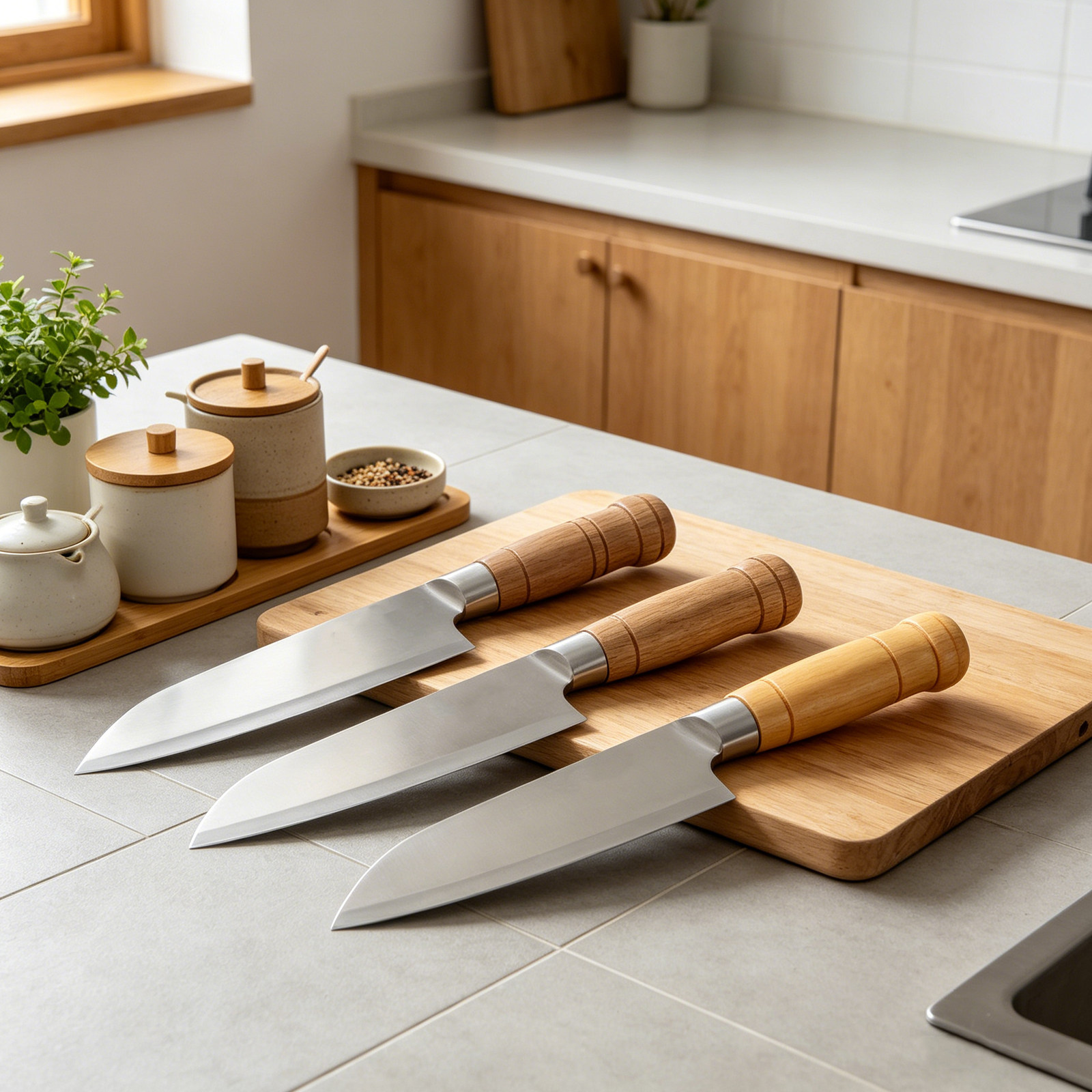 3pcs Wooden Knife Handle Grips - Japanese Knife 评论和价格