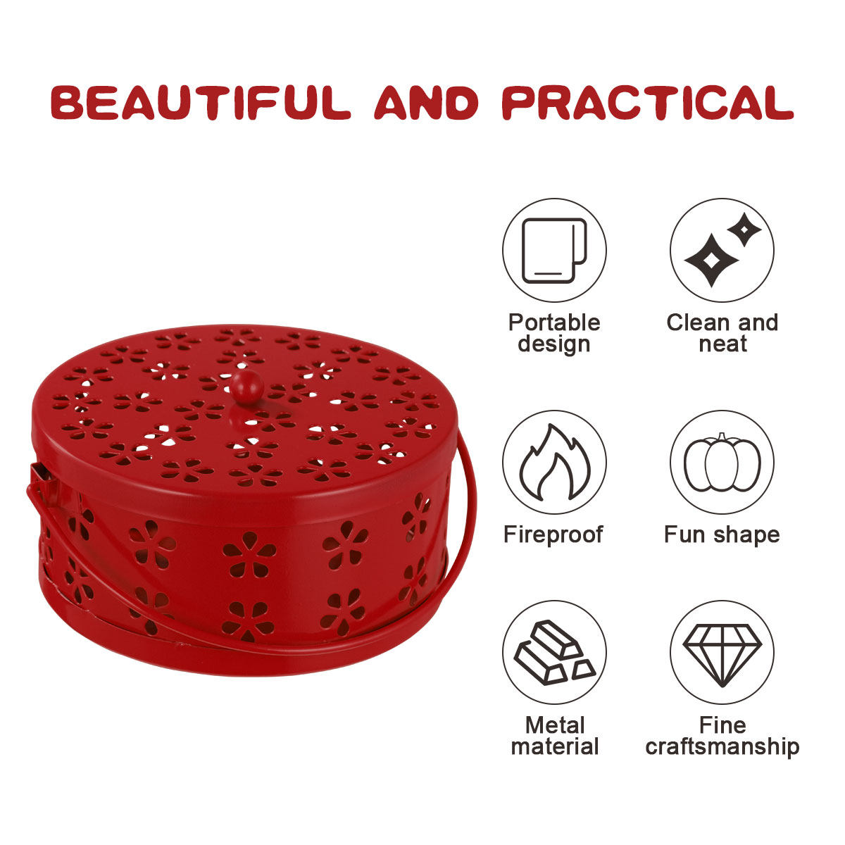 Box Fireproof Metal Retro Holl - Incense Holder 评论和价格