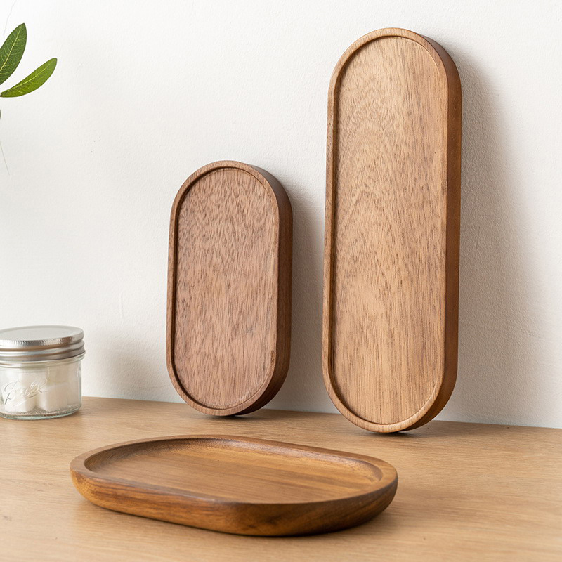 Tableware Solid Wood Round Des - Japanese Snacks 评论和价格