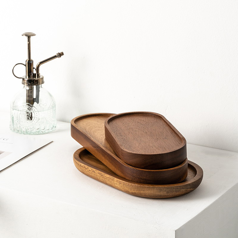 Tableware Solid Wood Round Des - Japanese Snacks 评论和价格